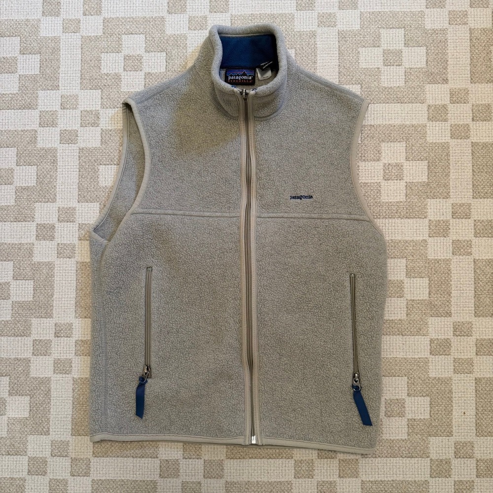 Patagonia Synchilla Fleece Vest Small Gray Full Zip Made in USA 25510